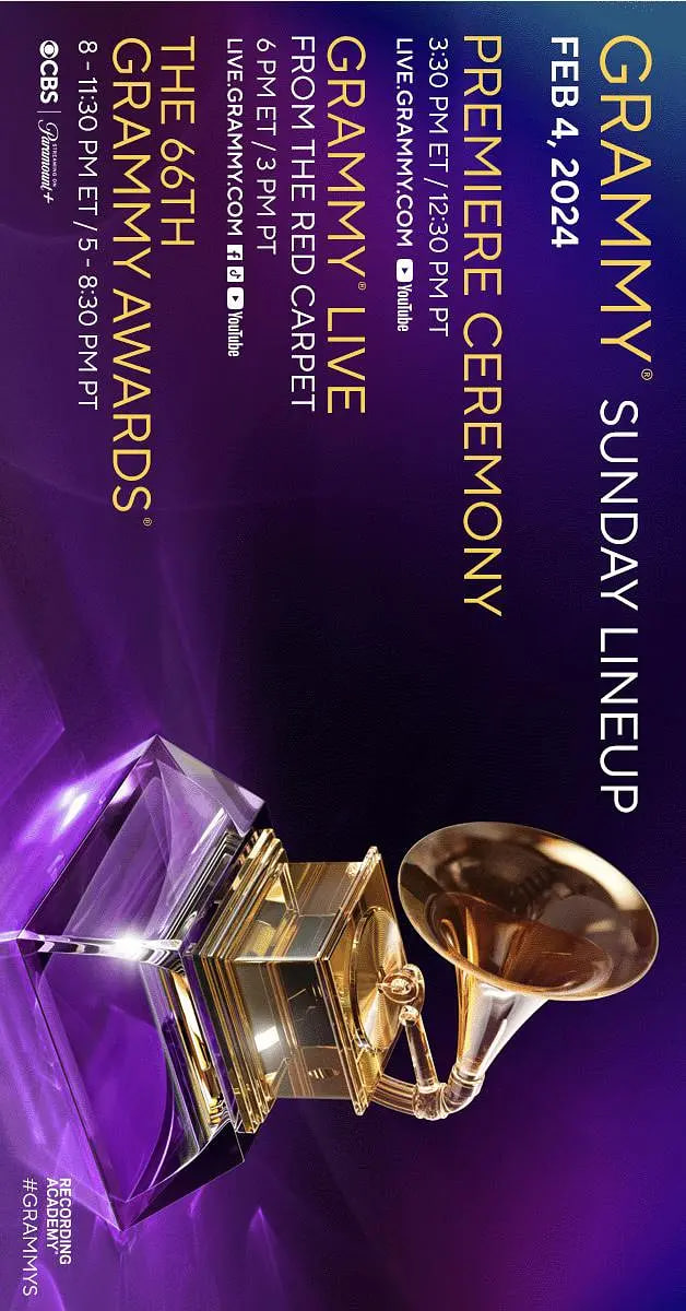 第66届格莱美奖颁奖典礼封面图